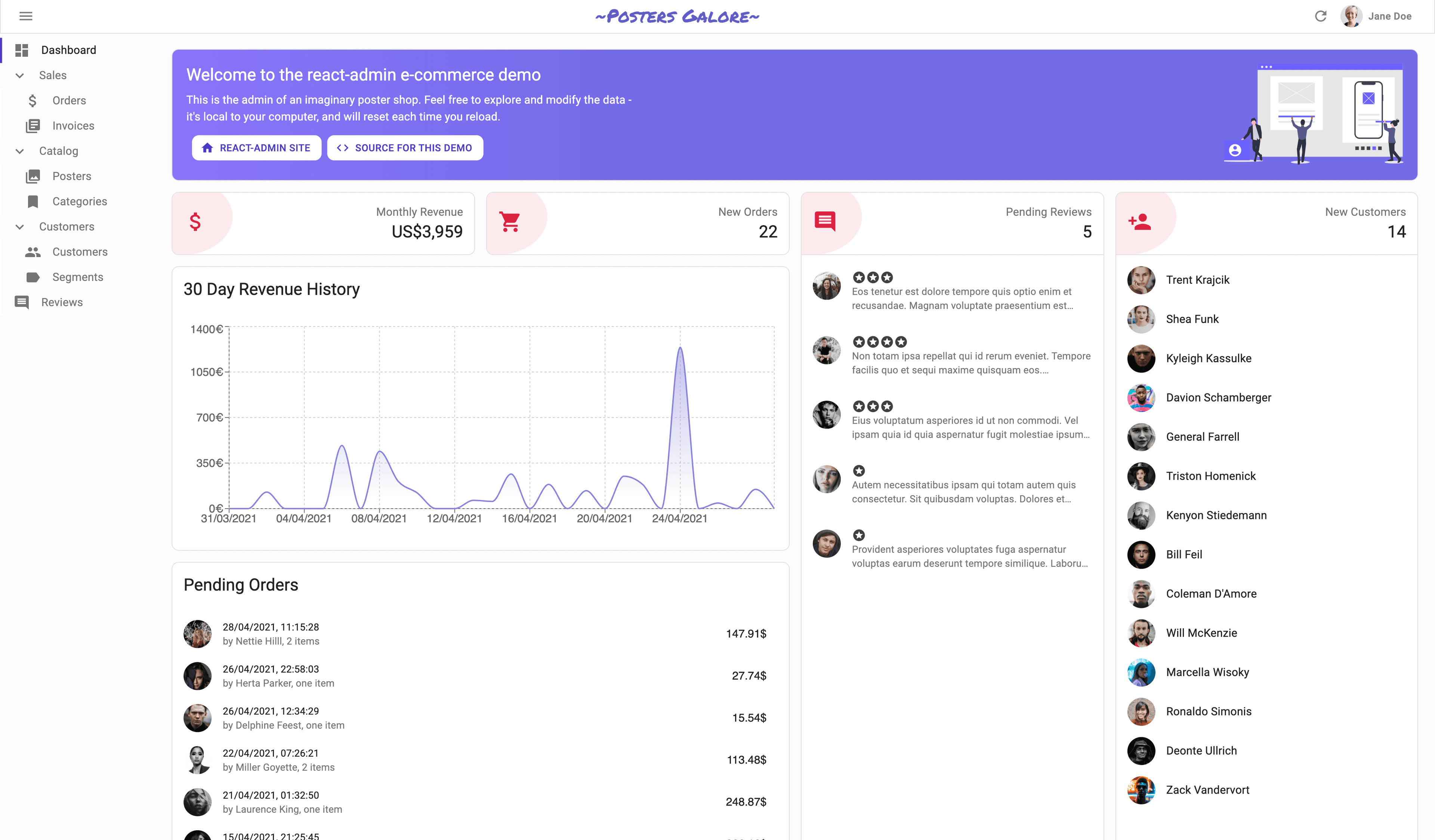 Building an Admin Dashboard with React-admin