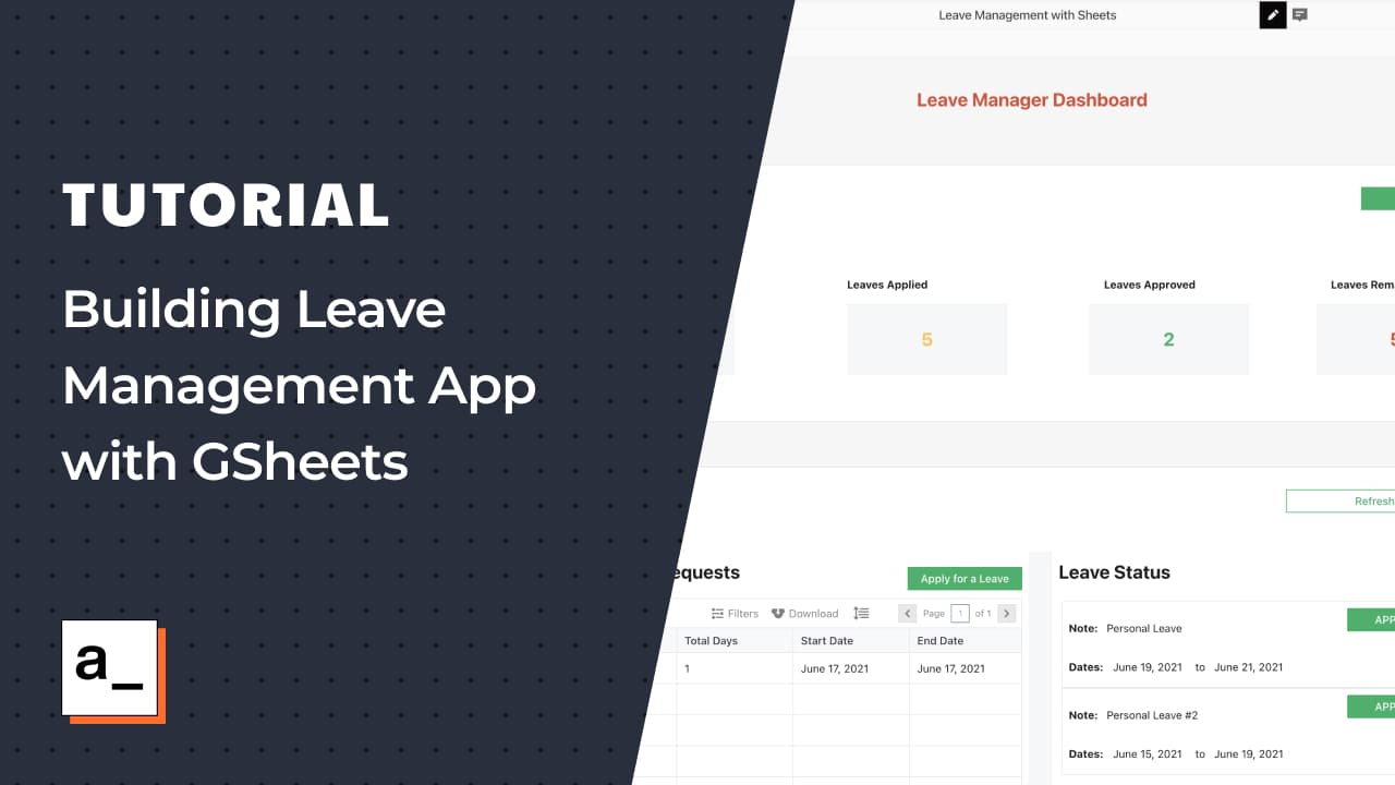 Building an Internal Leave Management Dashboard using Google Sheets